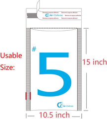 AirnDefense #5 10.5x16" White Poly Bubble Mailers Shipping Padded Envelopes