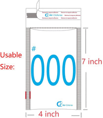#000 4x8" White Poly Padded Envelopes Shipping Bubble Mailers AirnDefense