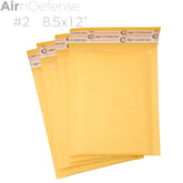 #2 8.5x12 Kraft Bubble Padded Envelopes Mailers Yellow Shipping Bags AirnDefense