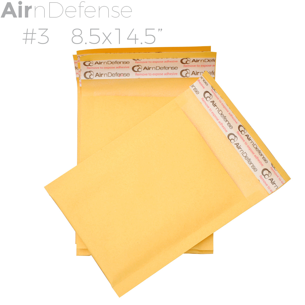 #3 8.5x14.5 Kraft Bubble Padded Envelopes Mailer Yellow Shipping Bag AirnDefense