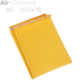 #5 10.5x16 Kraft Bubble Padded Envelopes Mailers Yellow Shipping Bag AirnDefense