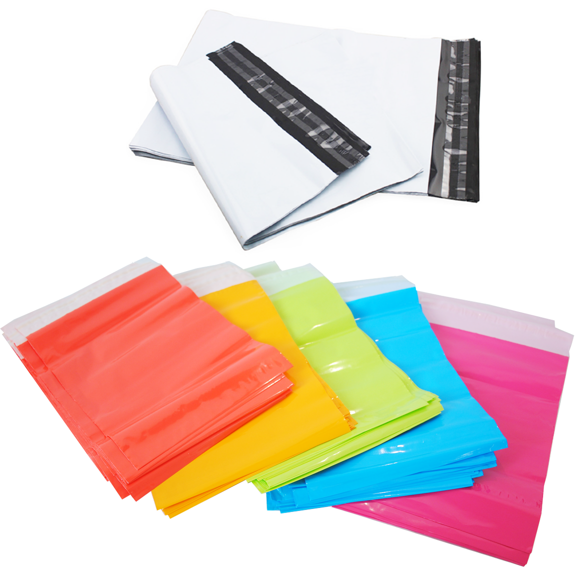 7 Poly Bubble Padded Envelopes 14.25x20" - White Shipping Mailers With Bubble Lining