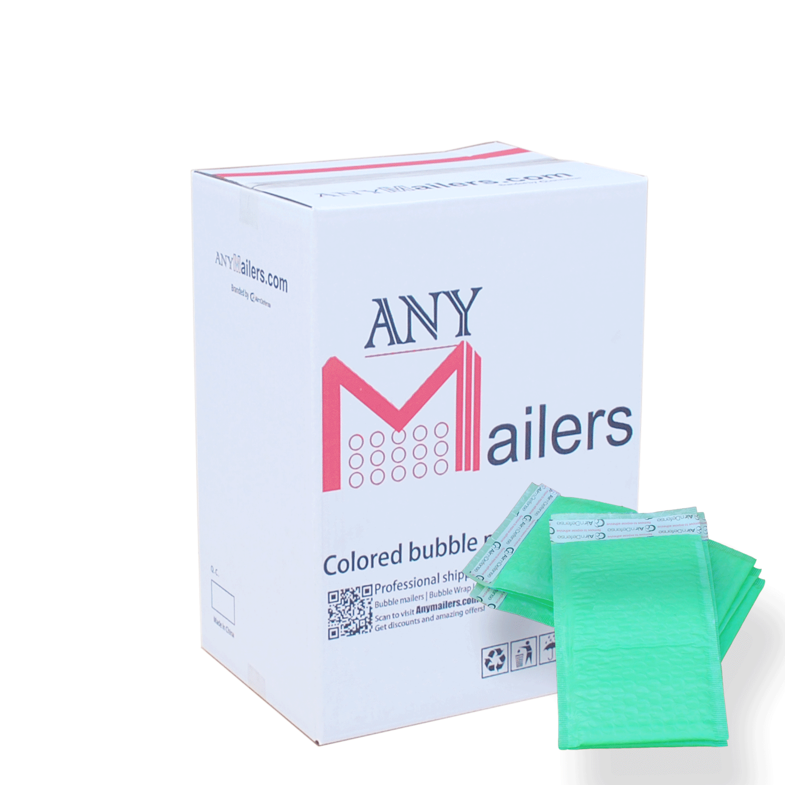 AirnDefense #5 10.5x16" Colored Poly Bubble Mailers Shipping Padded Envelopes