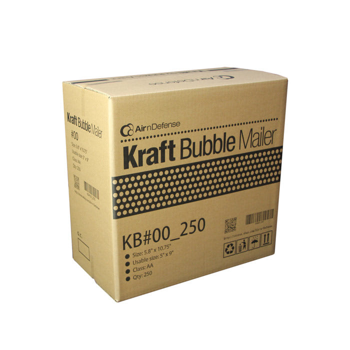 #00 5x10 Kraft Bubble Padded Envelopes Mailers Yellow Shipping Bags AirnDefense