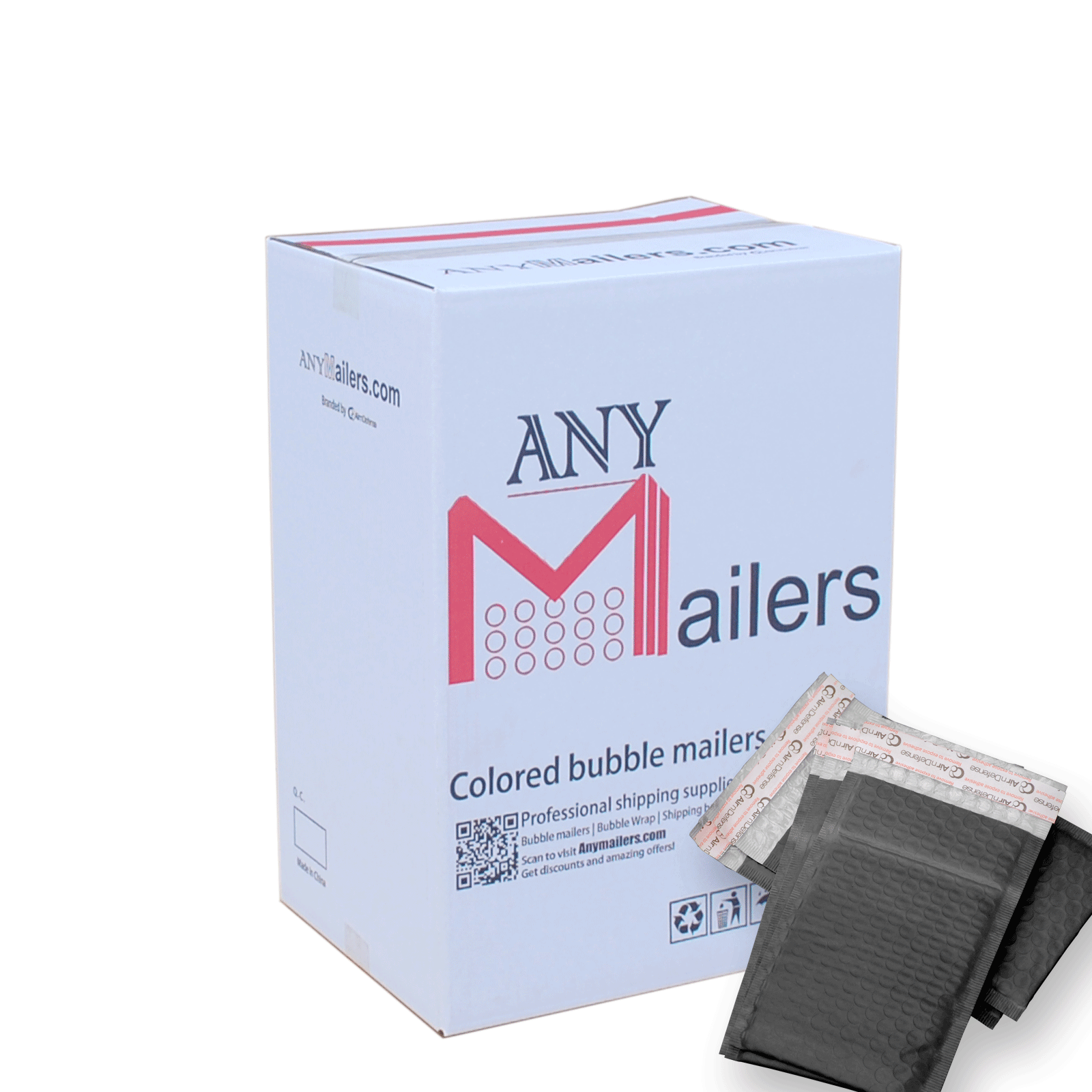 AirnDefense #5 10.5x16" Colored Poly Bubble Mailers Shipping Padded Envelopes
