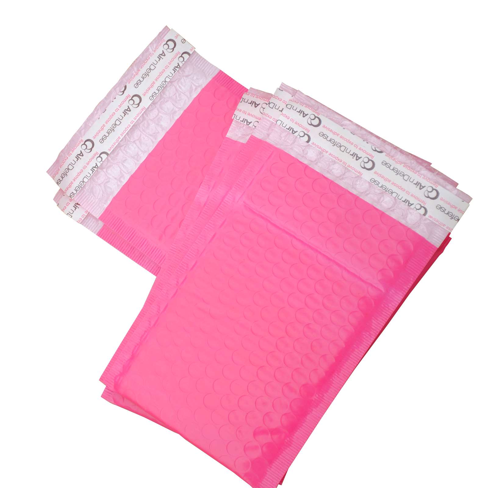 AirnDefense Any Size Pink Poly Bubble Mailers Plastic Shipping Padded Envelopes