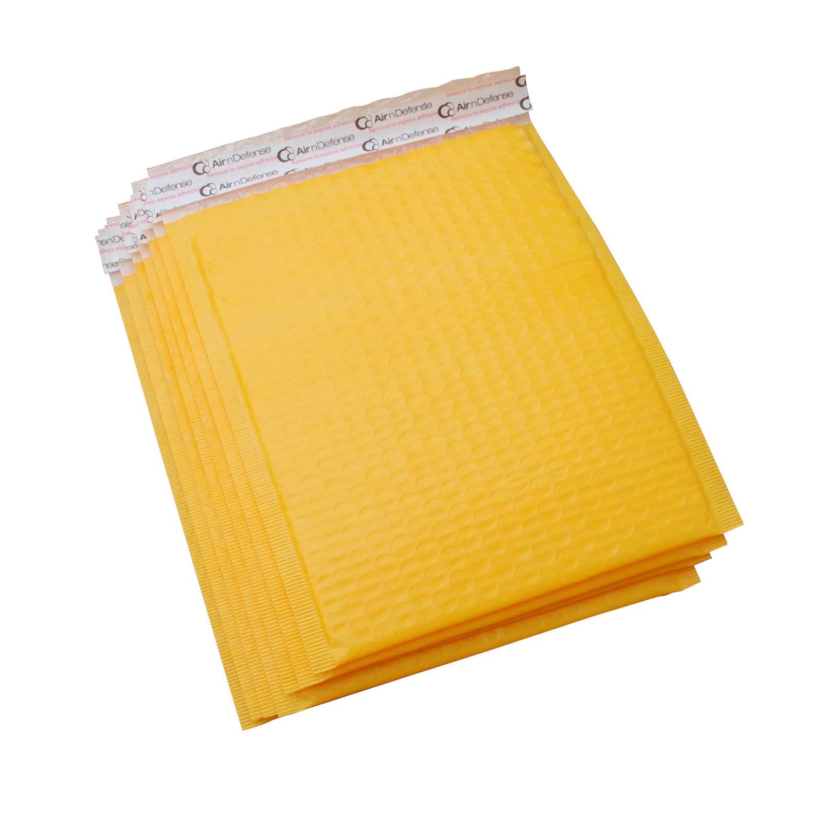 AirnDefense Any Size Yellow Poly Bubble Mailers Plastic Shipping Padded Envelope