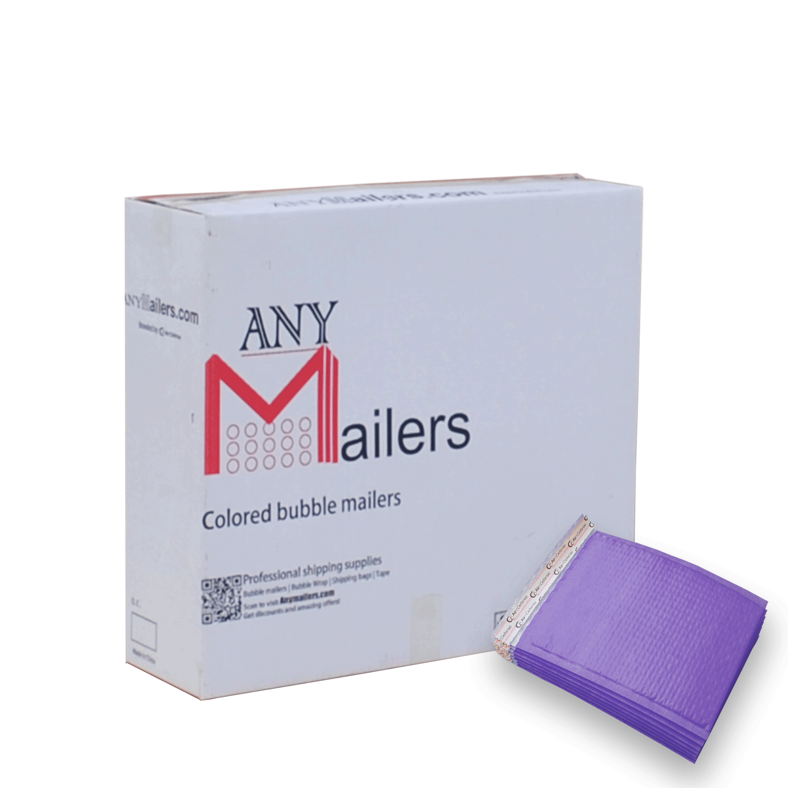 AirnDefense #000 4x8" Colored Poly Bubble Mailers Shipping Padded Envelopes