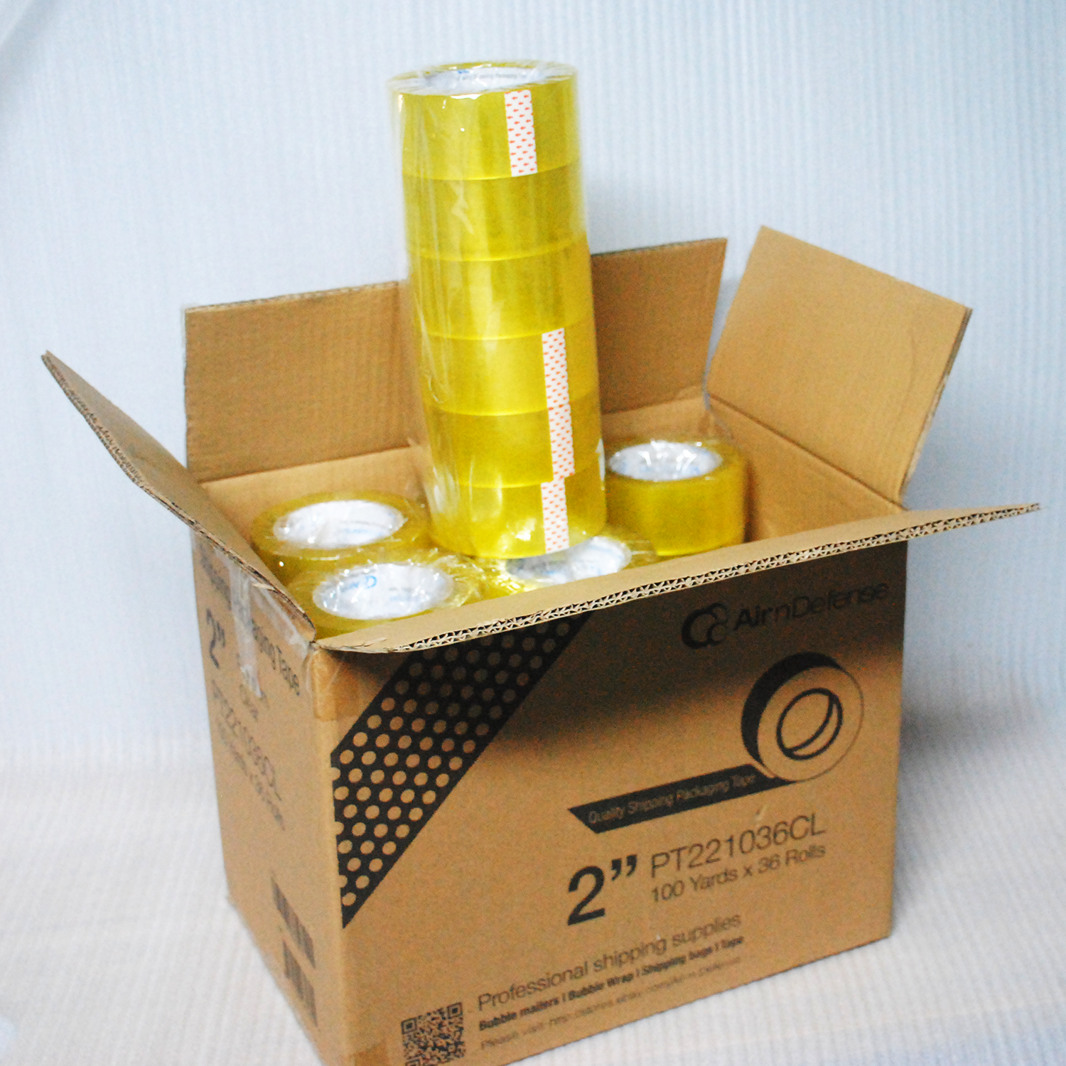 AirnDefense 2" 36 R/ 2.4" 30 Rolls Carton Box Sealing Packing Tape 2 Mil 100Yd