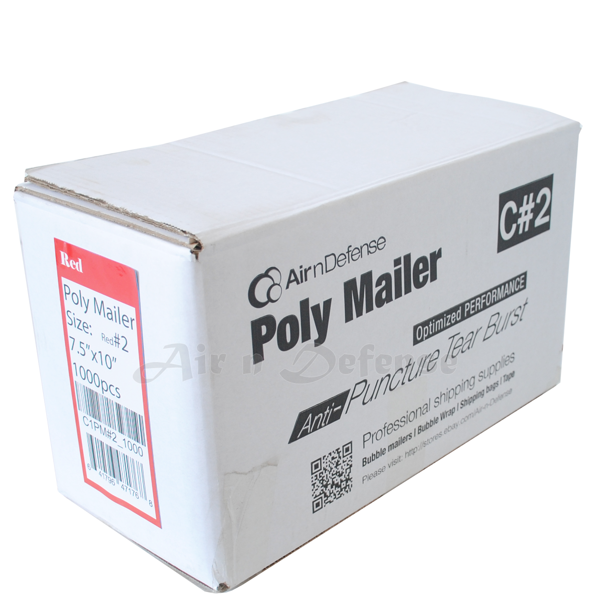 7.5 x 10.5" Poly Mailers 2.5 MIL AirnDefense Pink Red Light Green Blue Yellow
